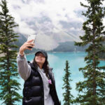 IEC participant at glacial lake in Canada
