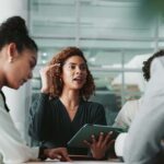 Woman negotiating job offer